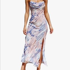 Pastel tie dye dress